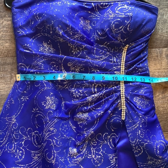 Reign On Blue Glitter Rhinestone Formal Dress - Picture 13 of 15